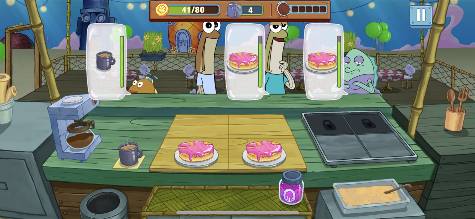 how many levels in spongebob: krusty cook-off pancake